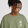 DKSP宽松大码美式绿色t恤男潮牌字母短袖夏季男款潮流半袖上衣潮
