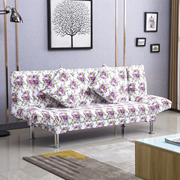 小户型布艺折叠沙发双人三人休闲田园风简易单人多功能两用沙发床