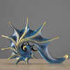 创意欧式古典家居装饰品摆设古银色树脂海螺雕塑工艺品玄关摆件