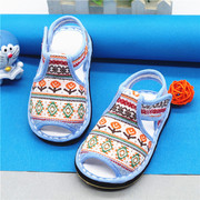 儿童棉布凉鞋手工纳底吸汗男女宝宝夏季室内外传统民族风汉服学步