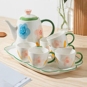 高颜值陶瓷水杯水具茶具，茶壶套装家用客厅喝水杯子，泡茶具礼盒待客