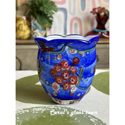 卡罗尔 人间遗珠古法琉璃花瓶创意家居桌面装饰摆件插花花器