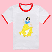 白雪公主女孩薄款半袖4-5-6-7.8.9.岁儿童装，衣服女童夏天短袖t恤