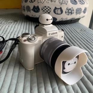 白色遮光罩200d适用于佳能100d18-5558mm镜头专用200dii保护罩