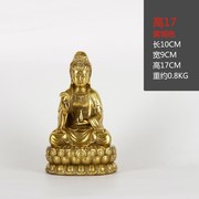 定制纯铜观音佛像摆件家居客厅寺庙装饰品铜观音菩萨中式莲花铜观