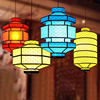 新中式羊皮灯笼装饰火锅店吊灯带射灯茶楼餐厅餐饮饭店中国风灯具