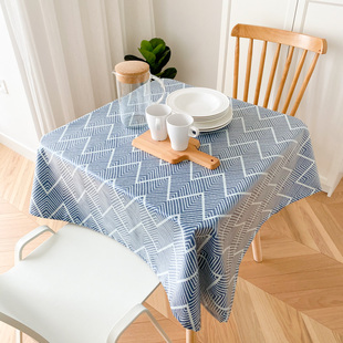 北欧正方形桌布布艺，防水防油防烫免洗餐桌布，家用小方桌台布简约