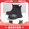 日本直邮ganni短靴s18194902女式橡胶雨靴及踝徽标标签鞋
