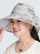帽子遮阳帽女士防晒紫外线大沿骑车帽户外中老年人夏季妈妈太阳帽