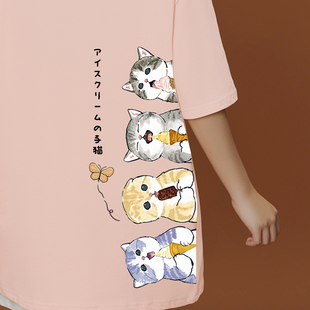 2023夏季日系小个子t恤女小众vintage韩版纯棉宽松学生短袖bf