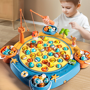 幼儿童玩具钓鱼宝宝1一2岁3到6蒙氏，拼图积木益智早教练孩子专注力