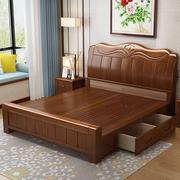 高箱床1.2米大床储物床实木床1.8米主卧双人床1.5米木床