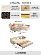 奶油风猫爪绒布沙发床折叠两用小户型客厅双人卧室坐卧可推拉储i.