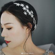 韩式超仙星星水钻软发箍新娘造型结婚头饰甜美时尚婚纱礼服发饰品