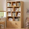 实木书柜自由组合书架儿童松木储物柜现代简易收纳省空间落地书橱