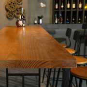 吧台桌椅组合酒吧台靠墙高脚桌实木吧台桌现代家X用简约长条