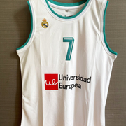 卢卡奇契奇7号欧洲联赛球衣 国家队白色街头刺绣篮球服运动背心潮