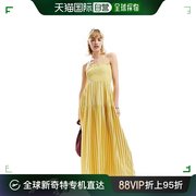 香港直邮潮奢 Glamorous 女士 volume 抽褶胸部背心长款黄色条纹
