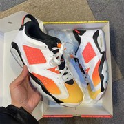 Air Jordan 6 Low AJ6日落东单白橙低帮男鞋减震篮球鞋DC1048-110