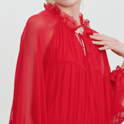 大红色真丝裙桑蚕丝真丝连衣裙，奢华2024春夏长裙，大码女装气质