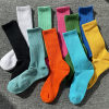 4双装毛巾底男士彩色短长，纯棉袜子纯色，中高筒袜篮球袜
