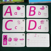 26个英文字母单词卡片儿童启蒙玩具小学一三年级认知早教英语教具
