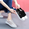 夏季网面帆布鞋小白鞋女潮蕾丝板鞋凉鞋女网鞋学生鞋韩版