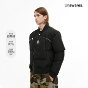 unawares.fw22定制扣拉链镶嵌大口袋羽绒服