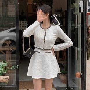 女装 韩国Secondesecon 浪漫甜甜小香风上衣短裙套装