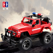 大号男孩遥控警车玩具可充电动儿童遥控消防救援车119玩具车