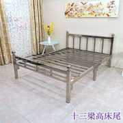简约环保304不锈钢床双人床1.2米1.8米铁艺床1.5米架子床宿舍b
