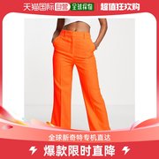香港直邮潮奢 ASOS 女士设计宽松阔腿喇叭型橙色裤子