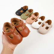 春秋女宝宝学步鞋0-1岁防滑软底，周岁公主鞋婴儿柔软皮鞋9-12个月6