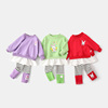 女童运动套装蝙蝠衫春秋婴幼儿，衣服中小童春装，洋气宝宝两件套