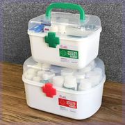 家庭装小药箱儿童药品药物收纳盒，家用医药箱塑料可携式医疗急救箱