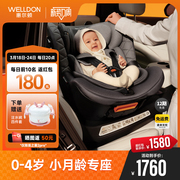 Welldon惠尔顿茧之爱2儿童安全座椅0-4岁婴儿宝宝360旋转汽车座椅