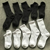 6双30元短筒毛巾底男女士纯棉袜子，黑白色运动袜，中高筒篮球袜百搭
