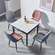 可伸缩岩板餐桌，家用小户型折叠餐桌椅组合现代简约轻奢饭桌方形桌