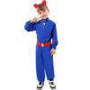 万圣节查理和巧克力工厂cos服蓝莓胖子cosplay儿童装扮服装演出服