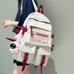 双肩包背包(包背包)休闲旅行电脑包时尚，简约大容量防水学生书包女潮牌