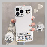 无边框米奇家族适用苹果16promax手机壳iphone15pro支架14华为mate60小米14reno11荣耀x90K70note13iqoo12