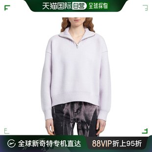香港直邮ALEXANDER WANG 女士浅紫色羊毛半拉链毛衣 1KC4211005-5