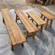急速长条凳实木凳子复古长凳，做旧民俗单人凳双人长凳榆木