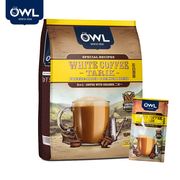 马来西亚owl猫头鹰咖啡原味无蔗糖二合一拉白咖啡(白咖啡)速溶冻干咖啡粉