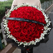 苏州鲜花速递99朵红玫瑰花束生日礼盒无锡同城合肥宁波徐州送花店