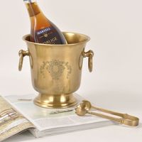 欧式印度进口黄铜手工香槟红酒冰桶