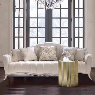 美式乡村简约沙发简欧别墅客厅现代法式雕花单人双人三人组合家具