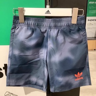 adidas阿迪达斯三叶草夏季青少年迷彩透气梭织，运动休闲短裤gn4133