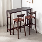 实木吧台桌椅组合靠墙高脚桌家用隔断吧台，创意客厅简约小吧台