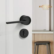 简约门锁房间门卫生间实木木门锁磁吸静音分体锁通用型把手房门锁